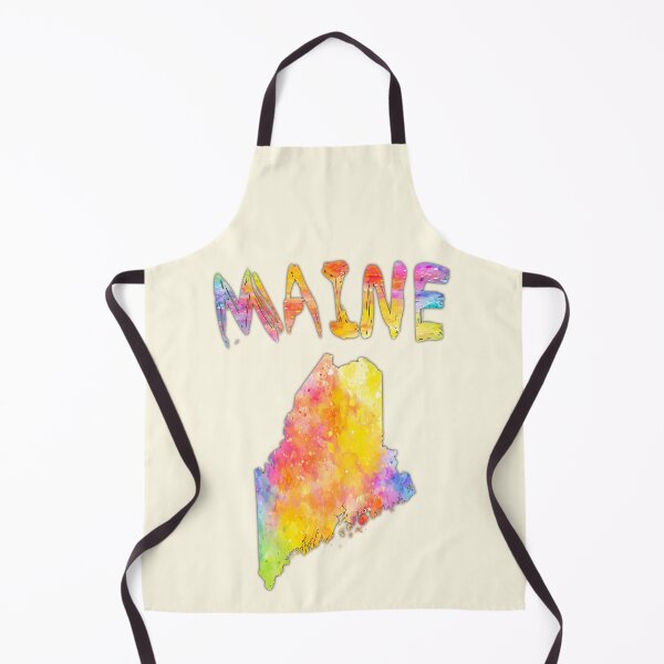 Item preview, Maine State Map Watercolor Silhouette - Vibrant Artistic Design designed and sold by mashmosh.