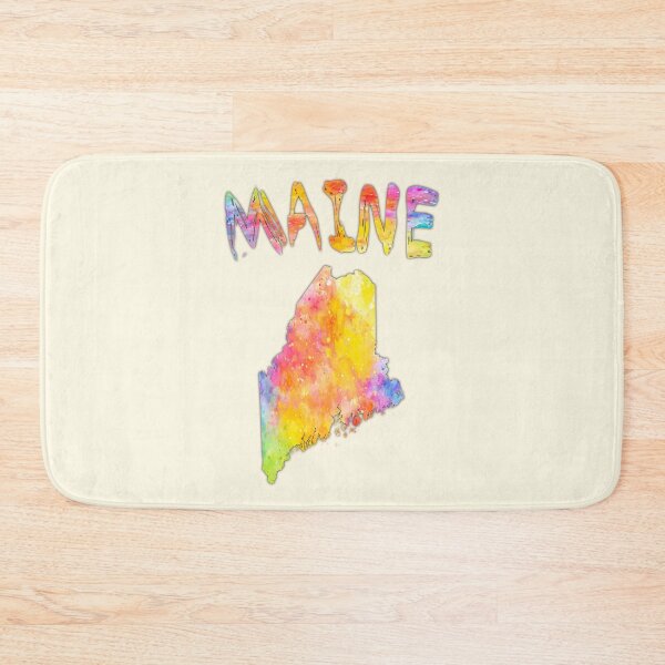 Item preview, Maine State Map Watercolor Silhouette - Vibrant Artistic Design designed and sold by mashmosh.