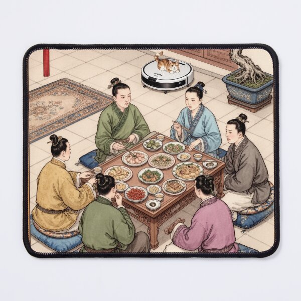 Item preview, Chinese dinner antique ink painting designed and sold by aykiradesigns.