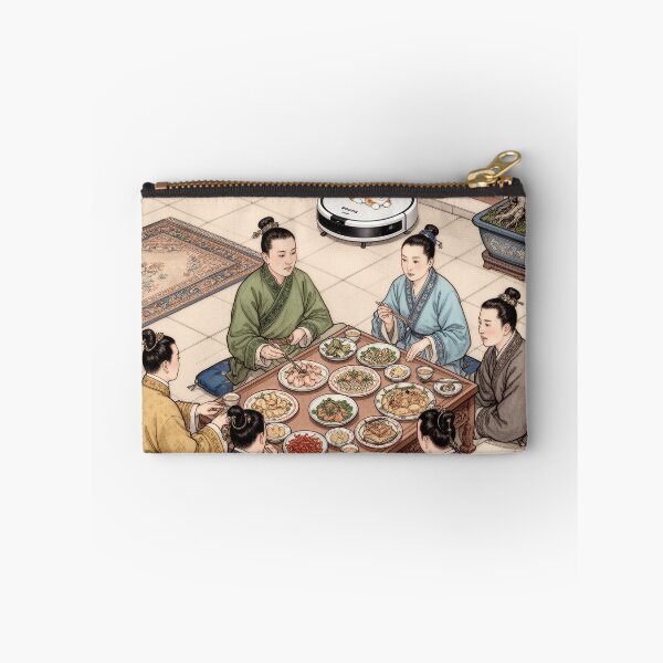 Item preview, Chinese dinner antique ink painting designed and sold by aykiradesigns.