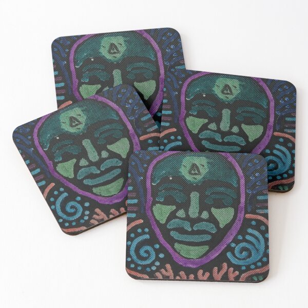 Item preview, ''illusion88'' Psychedelic abstract colorful face by Samalalla designed and sold by SamaLalla Space.
