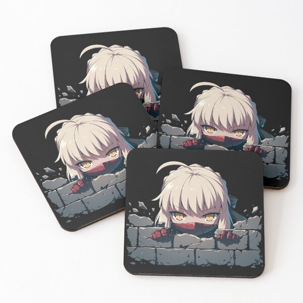 Item preview, Saber Alter Fate Stay Night Anime Dark Knight Silver Hair Golden Eyes Peeking designed and sold by TorbenKuhano.