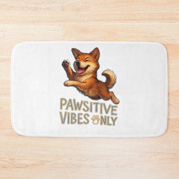 Item preview, Pawsitive Vibes Only - Jumping Dog Neon Design designed and sold by MKreative Studio.