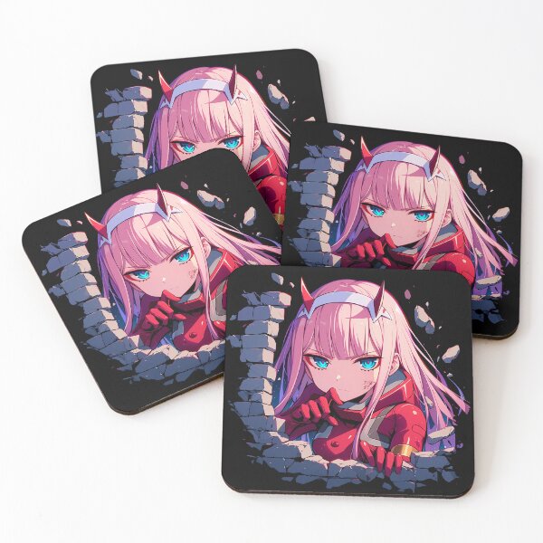 Item preview, Zero Two Peeking Through Wall Darling In The Franxx Anime Girl designed and sold by TorbenKuhano.