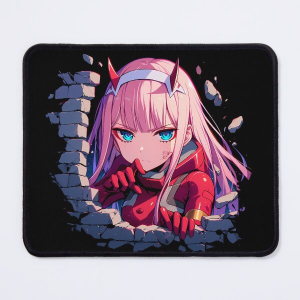 Item preview, Zero Two Peeking Through Wall Darling In The Franxx Anime Girl designed and sold by TorbenKuhano.