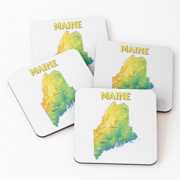 Item preview, Maine State Topographic Map - Vibrant Nature & Mountains Art designed and sold by mashmosh.