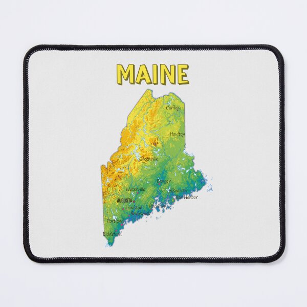 Item preview, Maine State Topographic Map - Vibrant Nature & Mountains Art designed and sold by mashmosh.