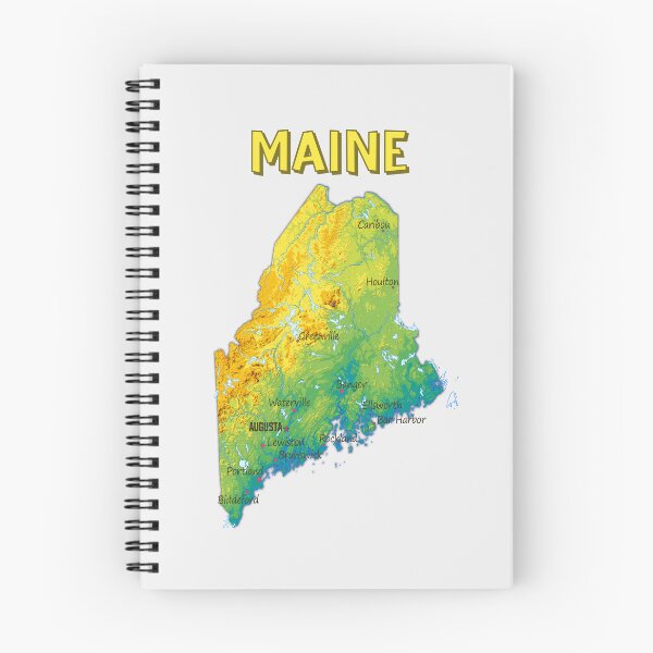 Item preview, Maine State Topographic Map - Vibrant Nature & Mountains Art designed and sold by mashmosh.