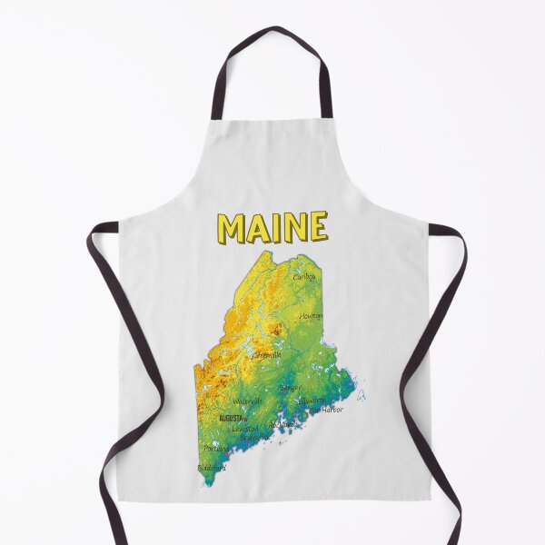 Item preview, Maine State Topographic Map - Vibrant Nature & Mountains Art designed and sold by mashmosh.