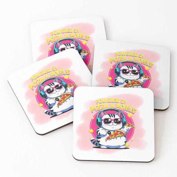 Item preview, Powered by Pizza & Pixels retro design designed and sold by SloganSauce.