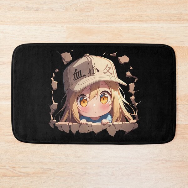 Item preview, Platelet Cells At Work Anime Girl Chibi Peeking Yellow Hair Cheerful designed and sold by TorbenKuhano.