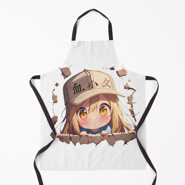 Item preview, Platelet Cells At Work Anime Girl Chibi Peeking Yellow Hair Cheerful designed and sold by TorbenKuhano.