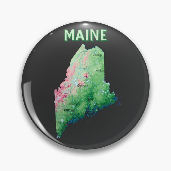 Item preview, Maine State Topographic Map - Vintage Green Style designed and sold by mashmosh.