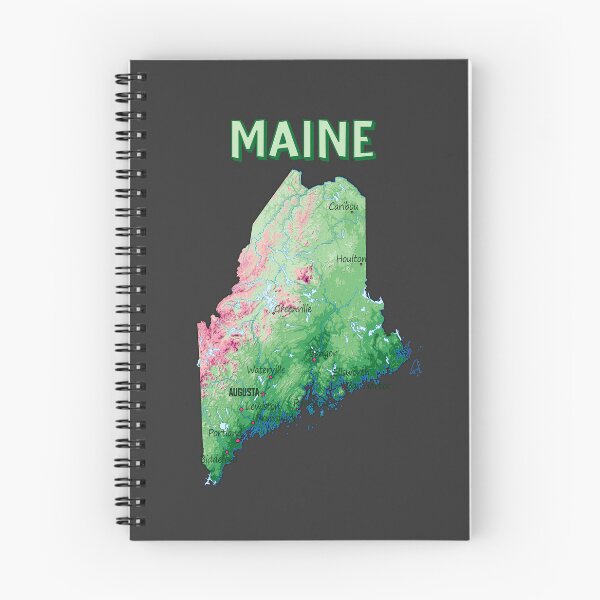 Item preview, Maine State Topographic Map - Vintage Green Style designed and sold by mashmosh.