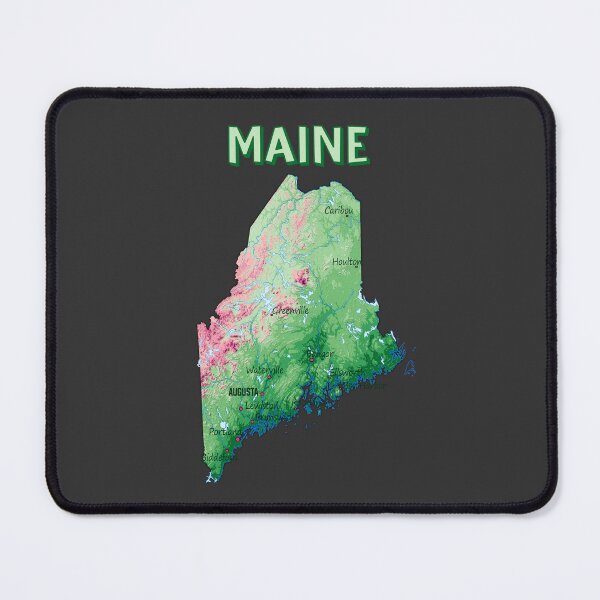 Item preview, Maine State Topographic Map - Vintage Green Style designed and sold by mashmosh.