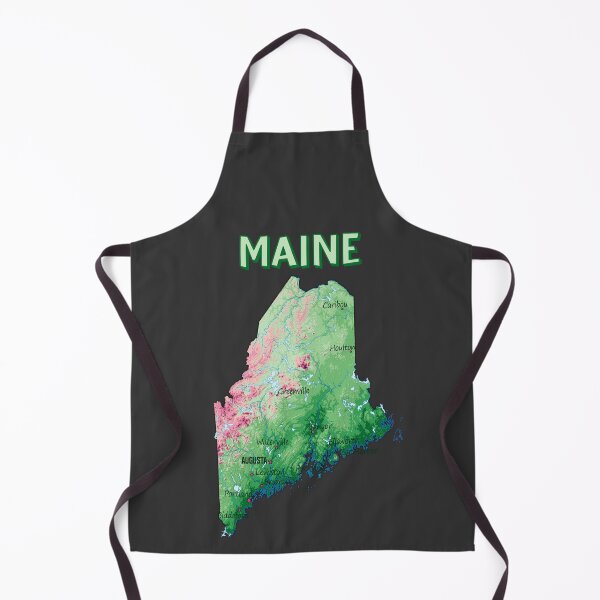 Item preview, Maine State Topographic Map - Vintage Green Style designed and sold by mashmosh.