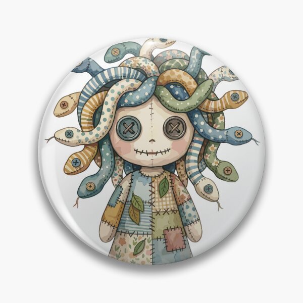 Item preview, Mythical Creature: Button-Eyed Medusa designed and sold by bapupa.