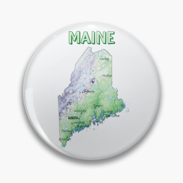 Item preview, Maine State Map - Detailed Nature & Cities Design designed and sold by mashmosh.