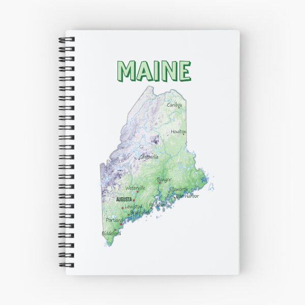 Item preview, Maine State Map - Detailed Nature & Cities Design designed and sold by mashmosh.