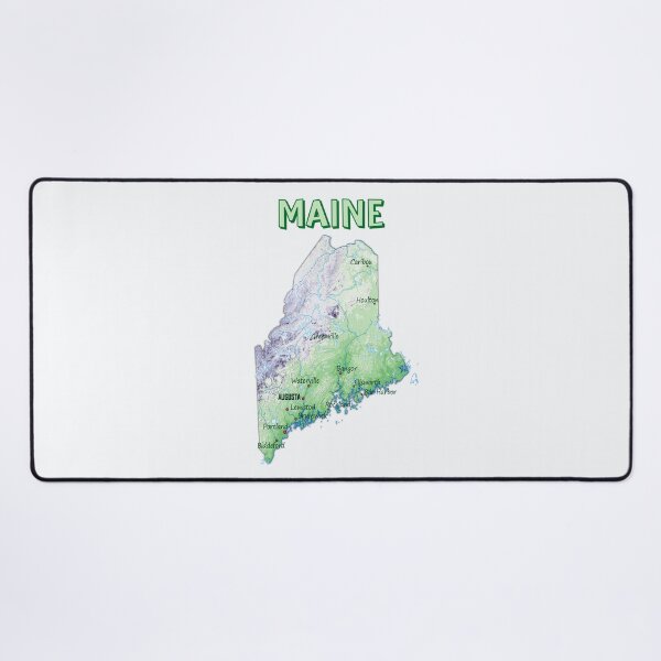 Item preview, Maine State Map - Detailed Nature & Cities Design designed and sold by mashmosh.