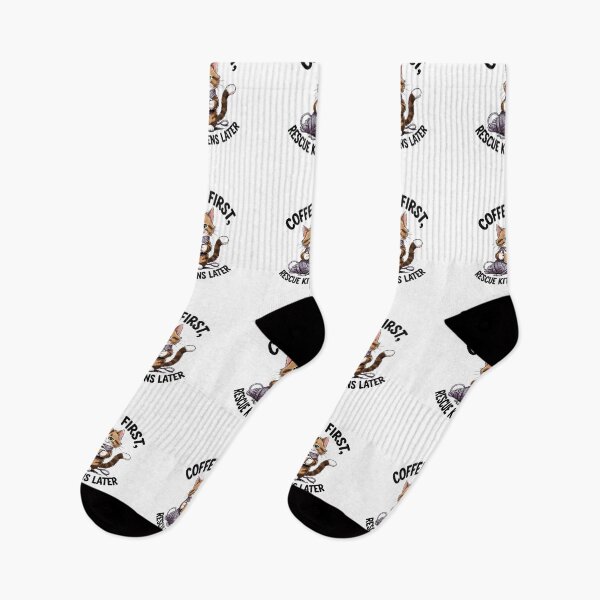 Item preview, Coffee First, Rescue Kittens Later cat lover designed and sold by SloganSauce.