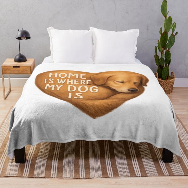 Item preview, Heart-Shaped Dog Illustration - "Home Is Where My Dog Is" designed and sold by MKreative Studio.