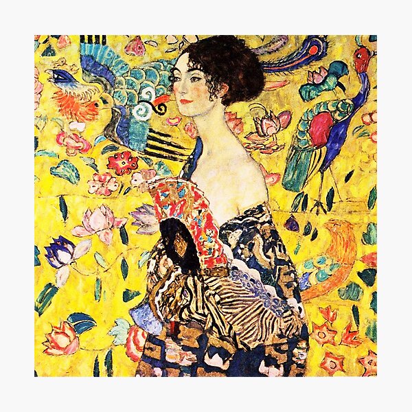 Item preview, HD. Lady with fan, by Gustav Klimt . HIGH DEFINITION designed and sold by MINDTHECHERRY.