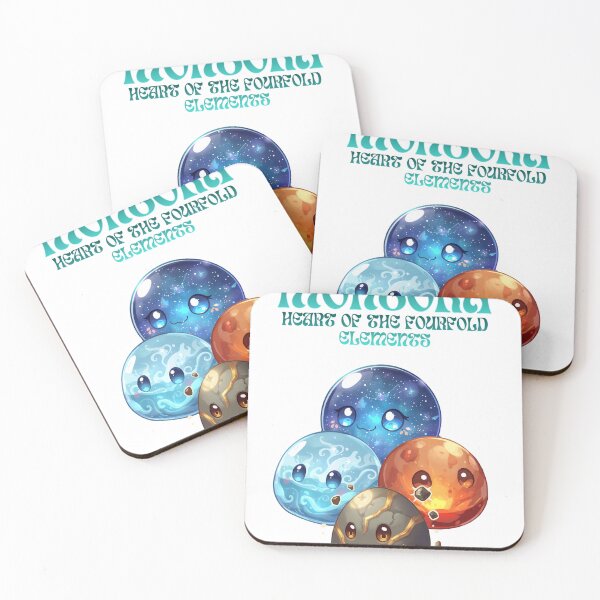 Item preview, Monzora – Heart of the Fourfold Elements | Cute Elemental Slime Fantasy Art designed and sold by Monzora.