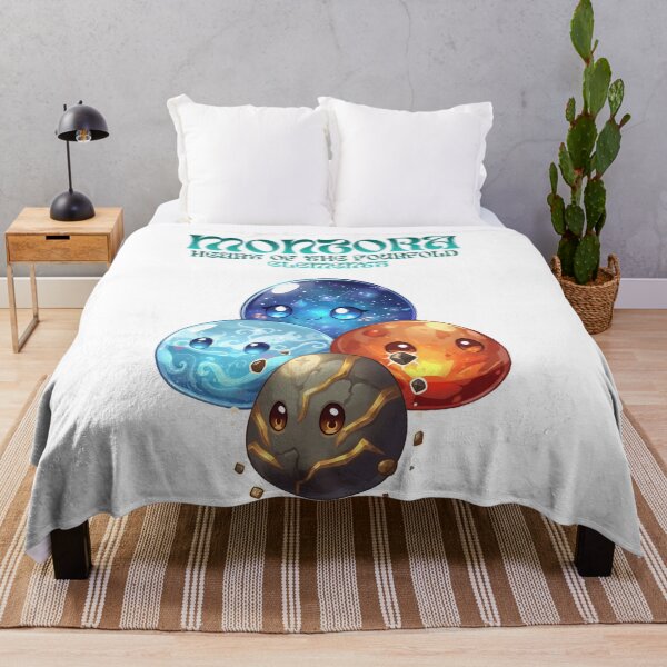 Item preview, Monzora – Heart of the Fourfold Elements | Cute Elemental Slime Fantasy Art designed and sold by Monzora.