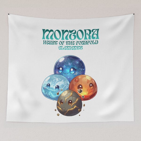 Item preview, Monzora – Heart of the Fourfold Elements | Cute Elemental Slime Fantasy Art designed and sold by Monzora.