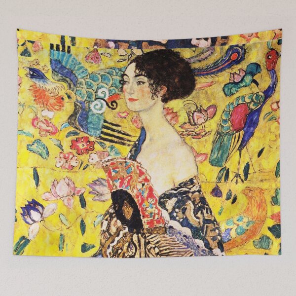 Item preview, HD. Lady with fan, by Gustav Klimt . HIGH DEFINITION designed and sold by MINDTHECHERRY.