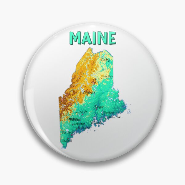Item preview, Maine State Topographic Map - Colorful Artistic Geography designed and sold by mashmosh.