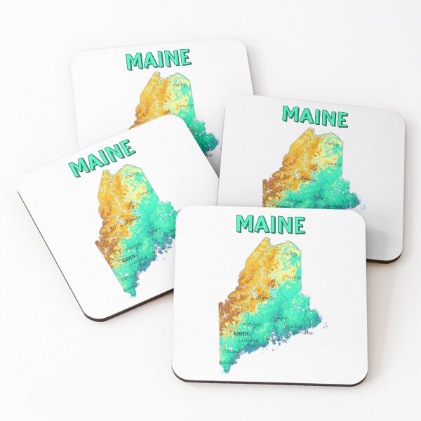 Item preview, Maine State Topographic Map - Colorful Artistic Geography designed and sold by mashmosh.
