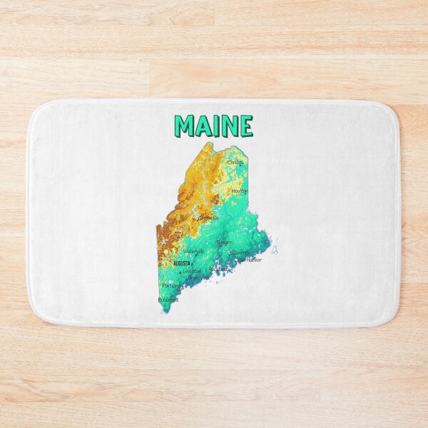 Item preview, Maine State Topographic Map - Colorful Artistic Geography designed and sold by mashmosh.