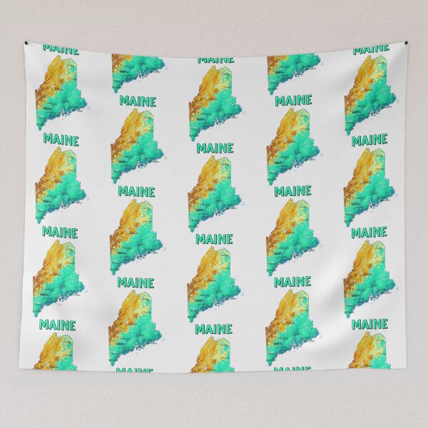 Item preview, Maine State Topographic Map - Colorful Artistic Geography designed and sold by mashmosh.