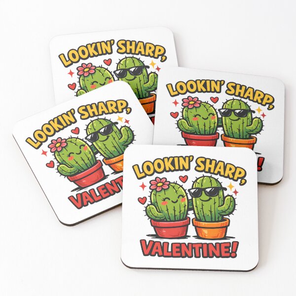 Item preview, Lookin Sharp Valentine Cute Cactus Couple Pun. designed and sold by Mr Lee.