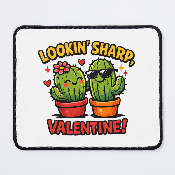 Item preview, Lookin Sharp Valentine Cute Cactus Couple Pun. designed and sold by Mr Lee.