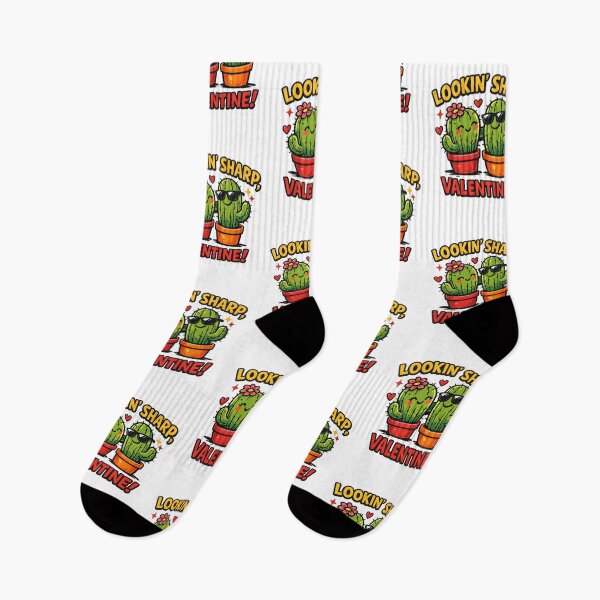 Item preview, Lookin Sharp Valentine Cute Cactus Couple Pun. designed and sold by Mr Lee.