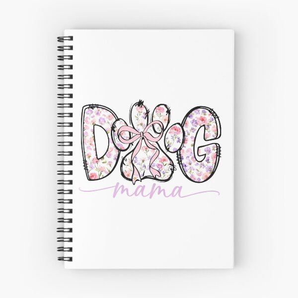 Item preview, Dog Mama Floral Typography with Pink Bow , Cute Dog Mom Gift Design designed and sold by truongloc246.