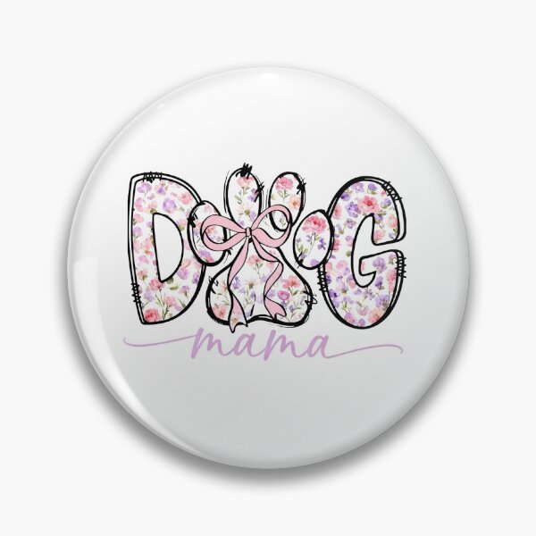 Item preview, Dog Mama Floral Typography with Pink Bow , Cute Dog Mom Gift Design designed and sold by truongloc246.