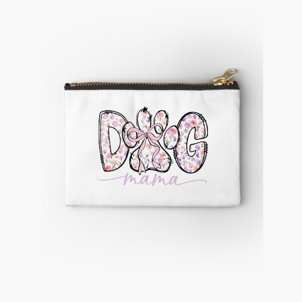 Item preview, Dog Mama Floral Typography with Pink Bow , Cute Dog Mom Gift Design designed and sold by truongloc246.