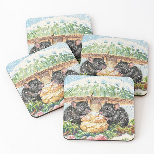 Item preview, Cute Mice Eating Pastry Puff designed and sold by M-Y-A-R-T-.
