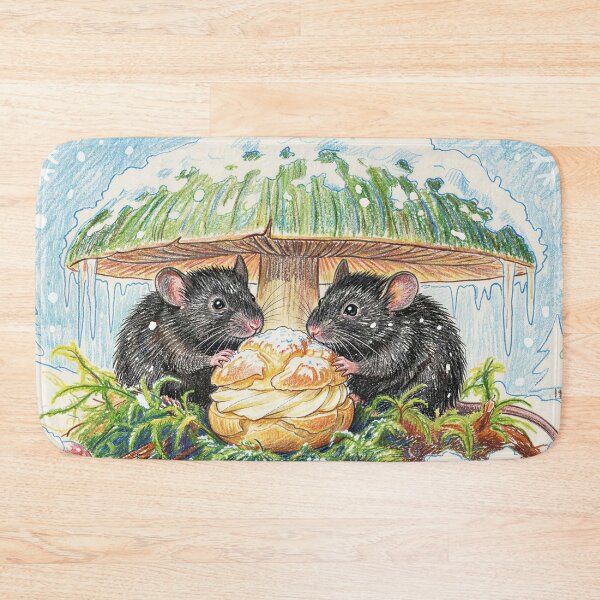 Item preview, Cute Mice Eating Pastry Puff designed and sold by M-Y-A-R-T-.