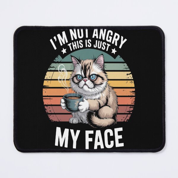 Item preview, sarcastic saying I'm not angry this is just my face designed and sold by orlodrake.