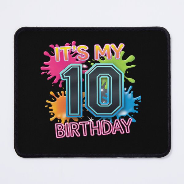Item preview, 10th Birthday paint splashes kids girls, boys 10 year  designed and sold by angolinnArt.