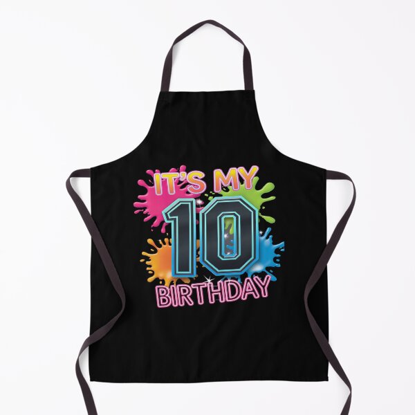 Item preview, 10th Birthday paint splashes kids girls, boys 10 year  designed and sold by angolinnArt.