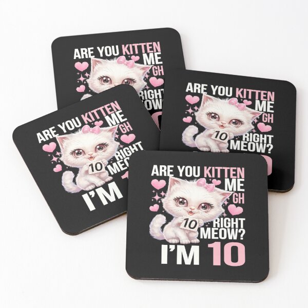 Item preview, 10th Birthday For Girl 10yr Ten 10 Year Old Kitten Cat  designed and sold by joyouartArt.