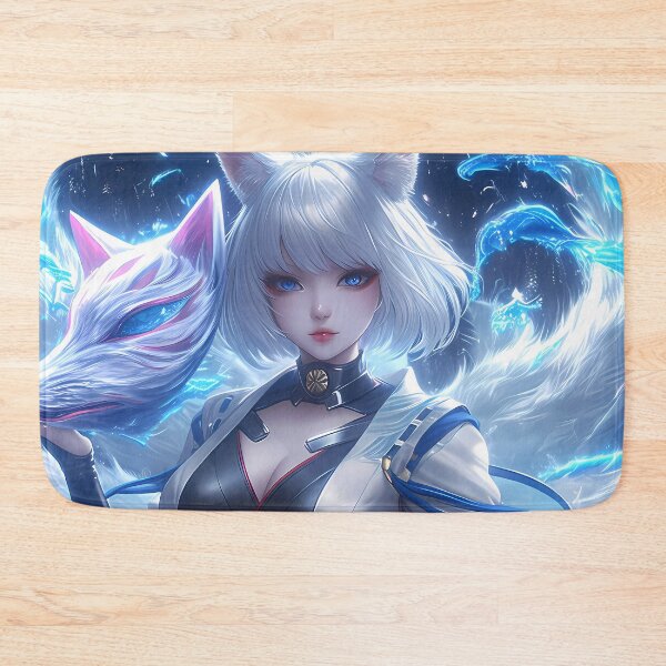 Artikelvorschau, Kaga, himmlische Fuchs-Aura, Azur Lane Anime-Mädchen, schneebedeckter mystischer Charme entworfen und verkauft von TorbenKuhano.