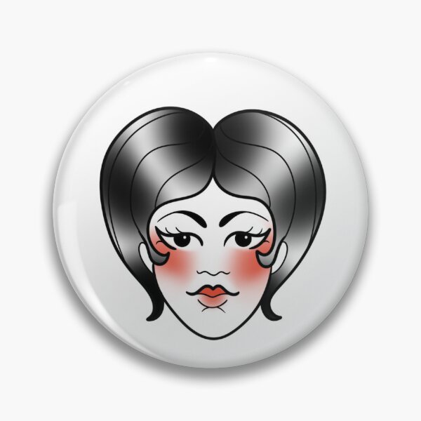 Item preview, Heart face tattoo designed and sold by Lisko.ink.
