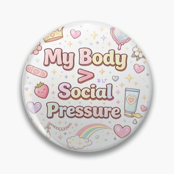Item preview, My Body > Social Pressure – Self Love Boundary Quote | Wellness & Gluten Free Aesthetic designed and sold by My Gluten Free Life UK.